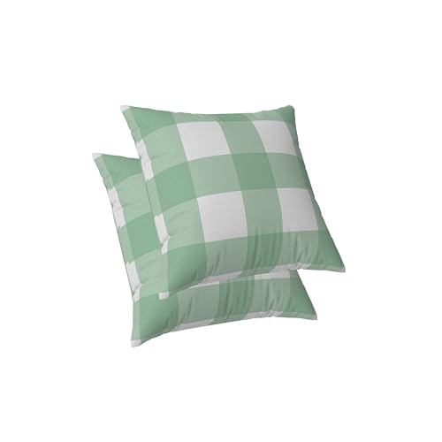 ggaimwf Fundas de coj&iacute;n de Cuadros Vichy Pastel Verde Tart&aacute;n Cojines de Silla a Cuadros Verde...