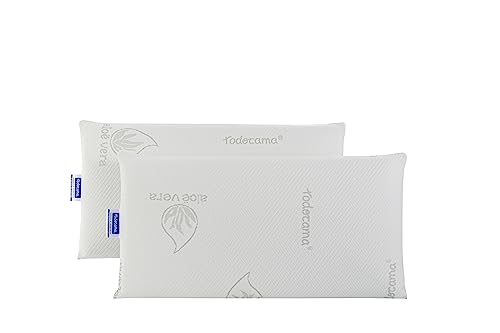 Todocama Almohada viscoel&aacute;stica Aloe Vera (Pack de 2 Unidades - 70 cm)