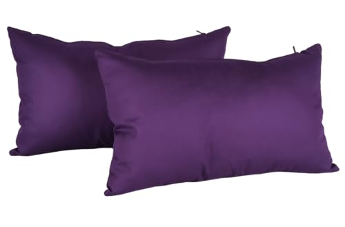 DiseLio - Fundas Cojines 30x50 Color Liso Violeta UVA - Juego 2 Fundas Coj&iacute;n Sof&aacute; y Cama...