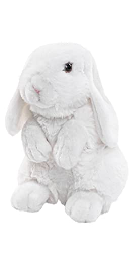 Uni-Toys - Conejo de Aries blanco - 19 cm (altura) - Conejo, animal del bosque - peluche