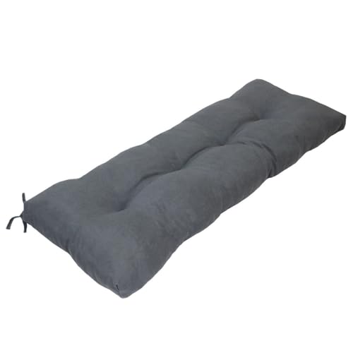 Acomoda Textil – Cojín para Banco Gris Oscuro de Loneta con Agarraderas 120x50x8 cm. Asiento...