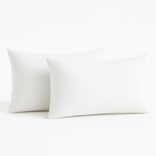 Pack 2 Relleno Cojin 30x50, Rectangular Fibra Hueca siliconada 100% poliéster, Blanco