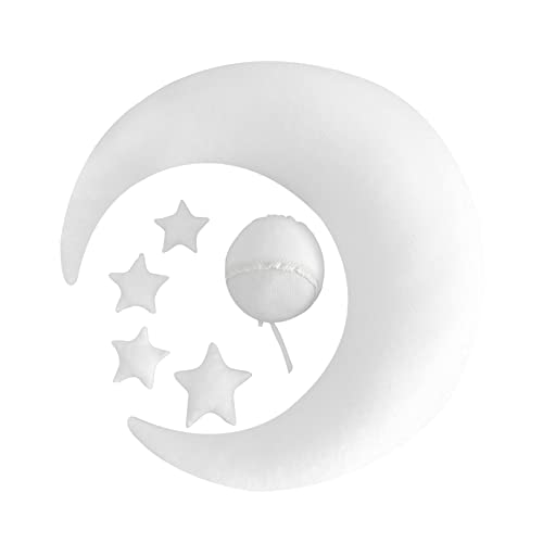 ISAKEN Fotograf&iacute;a Reci&eacute;n Nacida, Accesori Foto Beb&eacute; Recien Nacido, Luna Creciente Posando Coj&iacute;n...