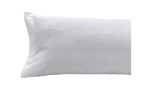 SABANALIA - Funda de Almohada de Franela, 70-90 x 45, Blanco