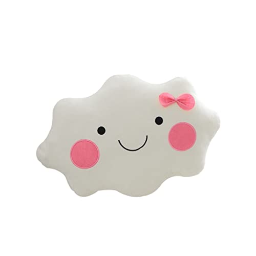 SMELEYOU Coj&iacute;n de Nube con Cara Sonriente, Almohada de Felpa Suave para Siesta, Juguete de Peluche,...