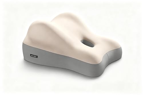 ZLLLHSEKU Coj&iacute;n ergon&oacute;mico de posicionamiento, verde y gris, soporte para lumbares y cerebro,...