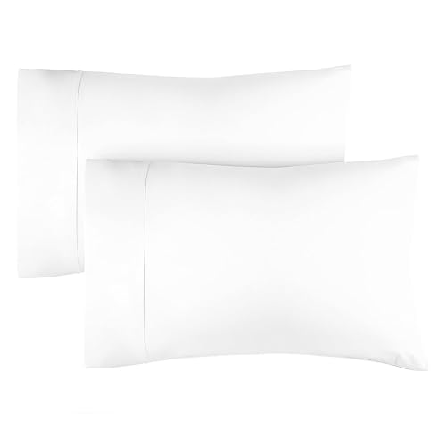 Funda de Almohada 80x80 Blanco - Set de 2 Fundas de Microfibra Suaves, C&oacute;modas y Lavables a...
