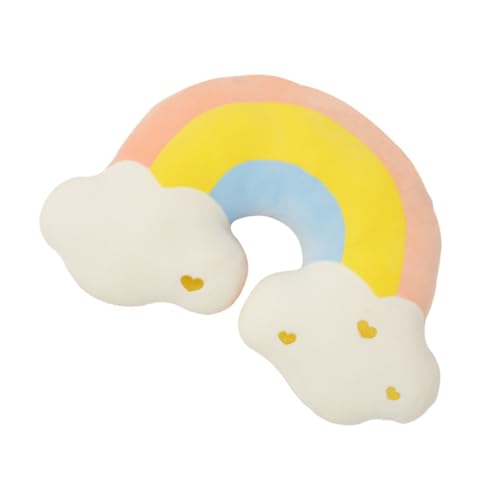 ELAYARD Almohada Arcoíris de Peluche Suave Forma de Nube Cojín Decorativo para Sofá y Dormitorio...