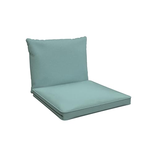 POKAR Set de 2 Cojines Lounge Exterior para Muebles de Jardín - Asiento 50x50x5 cm + Respaldo...