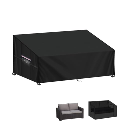 LAMUNI Funda para Banco de Jard&iacute;n 2 Plazas Funda Sof&aacute; Exterior Funda Protectora para Banco de...