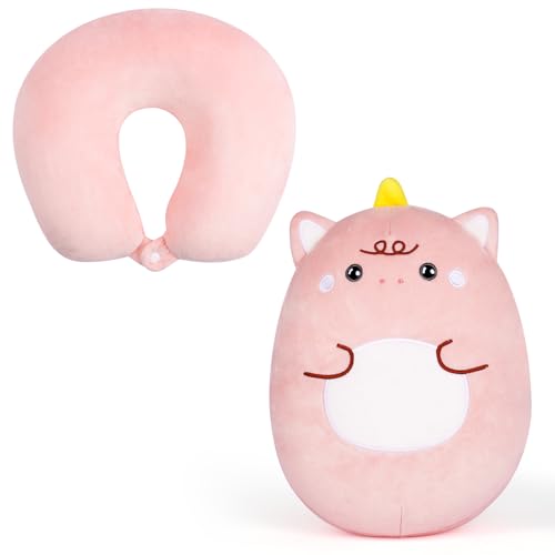 flintronic Almohada de Peluche para Abrazar, Almohada de Viaje 2-en-1 para Ni&ntilde;os, Linda Mu&ntilde;eca...