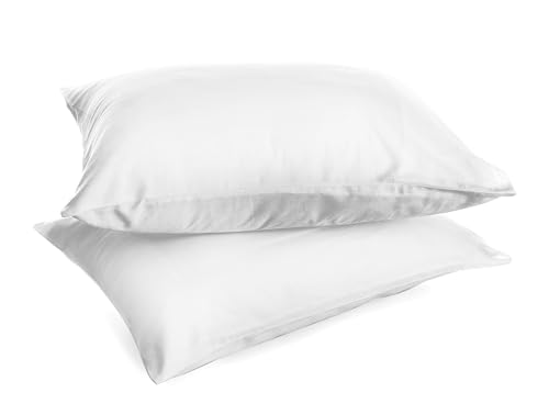 Juego de 2 Fundas de Almohada de Color Liso, 100% percal de algod&oacute;n de 200 Hilos, 50 x 80 cm, Funda...