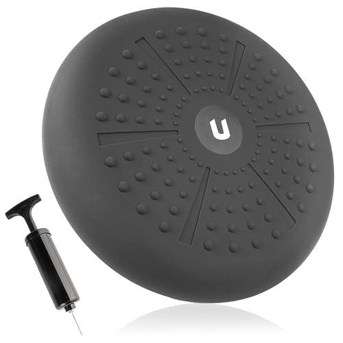 unycos - Coj&iacute;n de Equilibrio y Yoga Antideslizante de 33 cm con Bomb&iacute;n de Aire, Propioceptivo e...