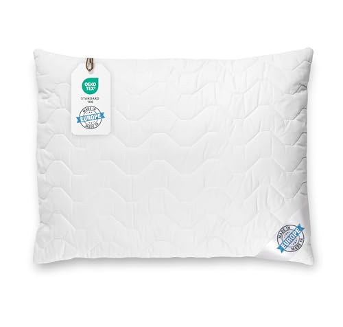 BLUE MOON Almohada de 70 x 90 cm, hipoalerg&eacute;nica, microfibra de alta calidad, hipoalerg&eacute;nica,...