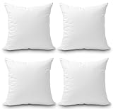 ForenTex Relleno Cojín 50x50 cm (Pack 4), Fibra Virgen Siliconada, Hipoalergénico, Suave y...