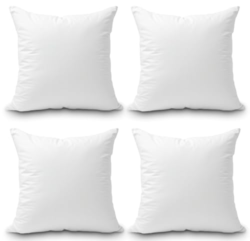 ForenTex Relleno Cojín 45x45 cm (Pack 4), Fibra Virgen Siliconada, Hipoalergénico, Suave y...