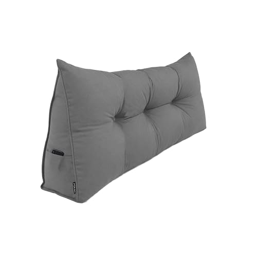 POKAR Coj&iacute;n de Respaldo 160x50x20 cm | Almohada de Lectura para Cama y Sof&aacute; | Coj&iacute;n en Cu&ntilde;a con...