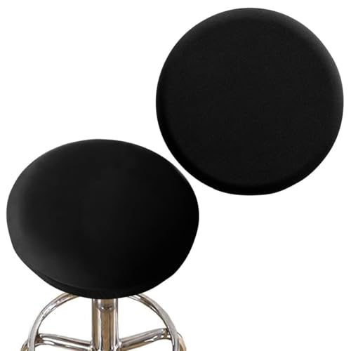LQIOACU Negro Funda Taburete Redondo, Coj&iacute;n Redondo para Silla, para Silla de Taburete de Bar...