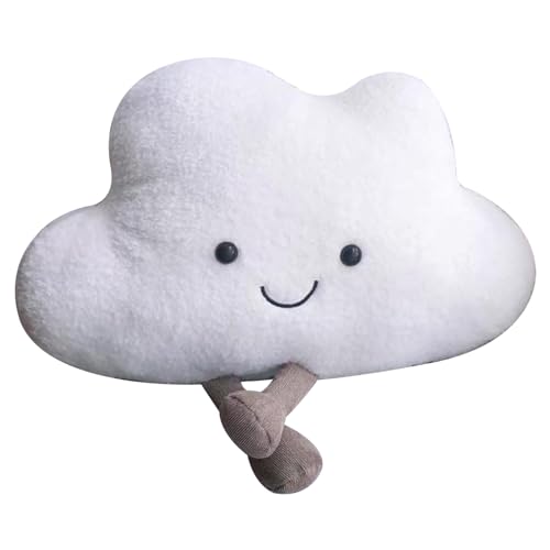 Almohada divertida con forma de nube almohada de peluche bonita con dibujos animados para los pies...
