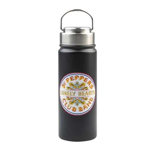 Cantimplora acero inoxidable The Beatles - Botella agua gimnasio Termica 550 ml | Water bottle Tapon...