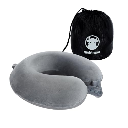 Makimoo Almohada de Viaje de Espuma viscoel&aacute;stica, Almohada para el Cuello, c&oacute;moda y Liviana,...
