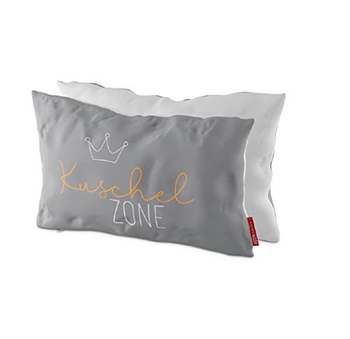 La Vida 3963511 - Coj&iacute;n (algod&oacute;n, Relleno de poli&eacute;ster, 25 x 40 cm), Color Gris