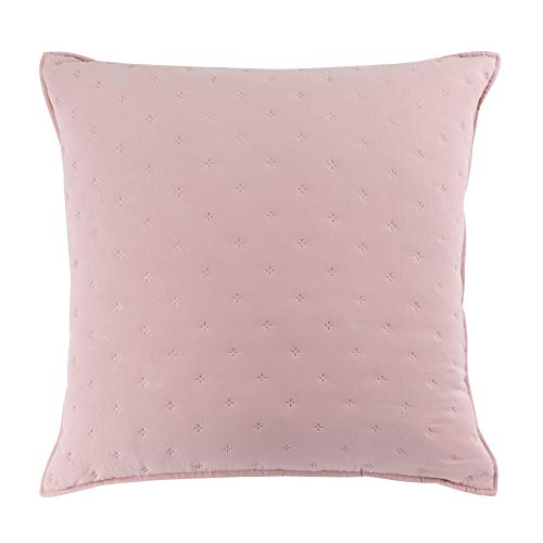 Douceur d'Int&eacute;rieur Suave Interior, Funda de coj&iacute;n (60 x 60 cm) Mellow Chic Rosa/Blanco,...