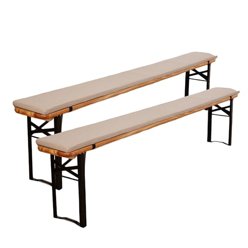 EBETA 2 x Cojines para Bancos, Alfombrilla para Taburete de Lino de algod&oacute;n, Cojines Acolchados...