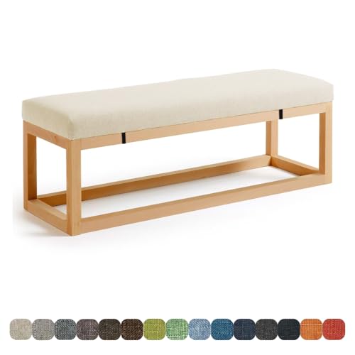 LSJOAW Cojines de asiento de banco para muebles de exterior e interior, 80 x 40 x 3 cm, coj&iacute;n de...