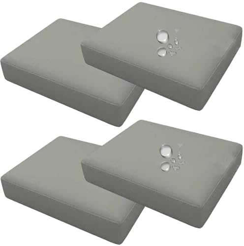 UWOBTN Funda de Cojín para Asiento de Patio Pack de 1/2/4 Fundas de Cojines Sofá Impermeables de...