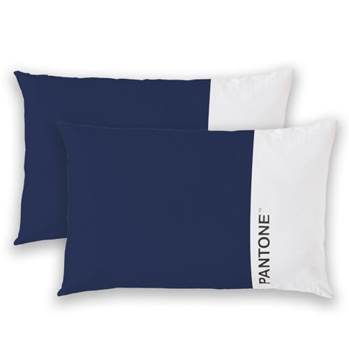 Pantone&trade; - Fundas de Almohada de 50 x 80 cm, 100% algod&oacute;n con Certificado Oeko-Tex, Funda de...