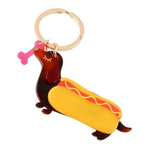 GONZTEL 1 pieza Llavero de perro salchicha, teckel amuleto, bolso, regalo para mujeres, hombres y...