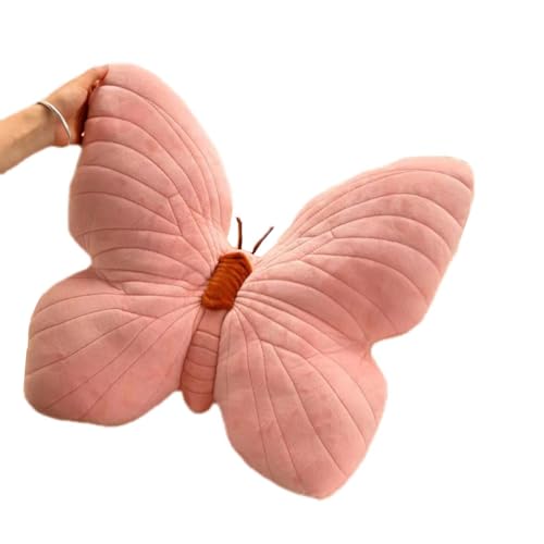 NatureMan Almohada decorativa con forma de mariposa para el hogar, 40 x 33 cm, coj&iacute;n rosa para sala...