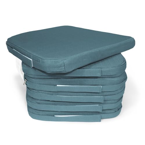 Pack 6 Cojines para Silla 42X40x36x4cm - Coj&iacute;n Decorativo de Lino con Textura de Bamb&uacute; para Silla,...