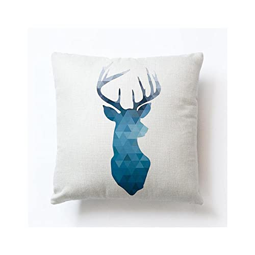 Uteruik Funda de coj&iacute;n con dise&ntilde;o de Ciervos para Sala de Estar, Dormitorio, sof&aacute;, 45 cm x 45 cm