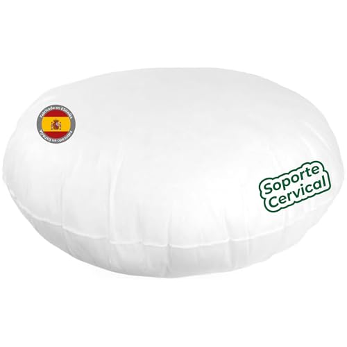 Aznar Relleno Cojin Redondo 45 cm Diametro Fibra Siliconada Esponjoso Volumen Uniforme Forma Estable...