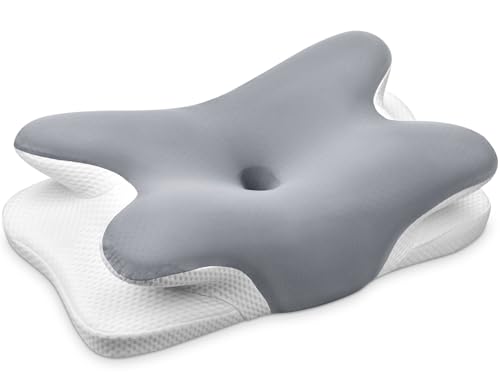 Ehomfory Almohada Cervicales y Cuello，Almohada Cervical de Espuma Viscoel&aacute;stica, 2 en 1 Almohada...