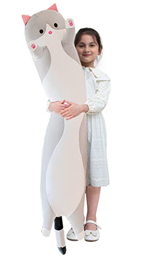 Kekeso Almohada Gigante de Gato de Peluche con Dibujos para el Cuerpo del Gatito, Juguete para...
