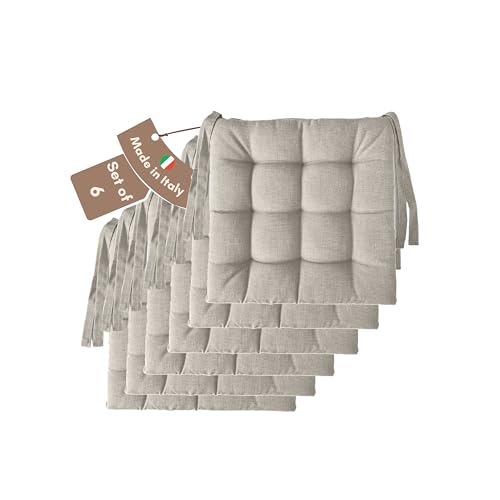 Il Tuo Artigiano Design Juego de 4 o 6 cojines para sillas de cocina, fabricados en Italia, juego de...