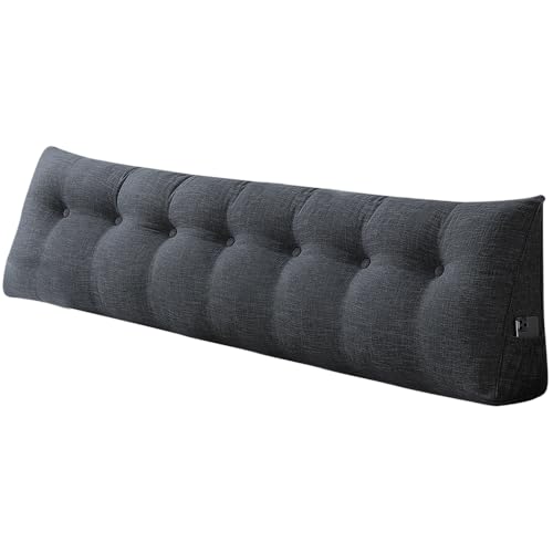HUOLE - Coj&iacute;n de Lectura Triangular con Soporte para Cabecero de Cama, Coj&iacute;n Largo para Sof&aacute;,...