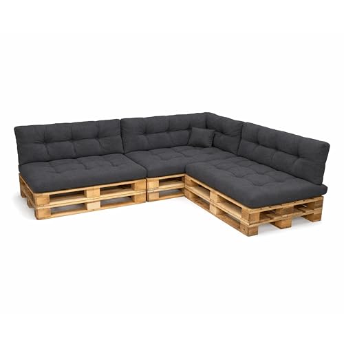 POKAR Juego de Cojines aconchadas de 8 Piezas para Europal&eacute;s: 3X Asiento 120x80cm +3X Respaldo...