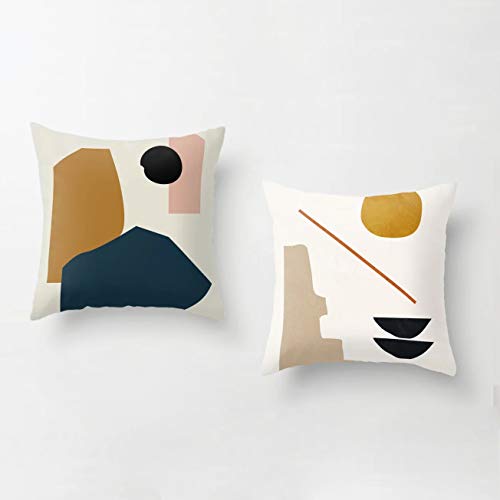 anaan &lsquo;Tofu&rsquo; Fundas de Cojines Morandi Terciopelo 45x45 cm Almohadas Fundas Cuadradas para Sala...