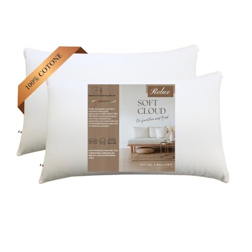 GM Almohadas para Cama 40x70 2 Unidades Relleno Cojin Hipoalerg&eacute;nico Anti&aacute;caros Rectangular para...