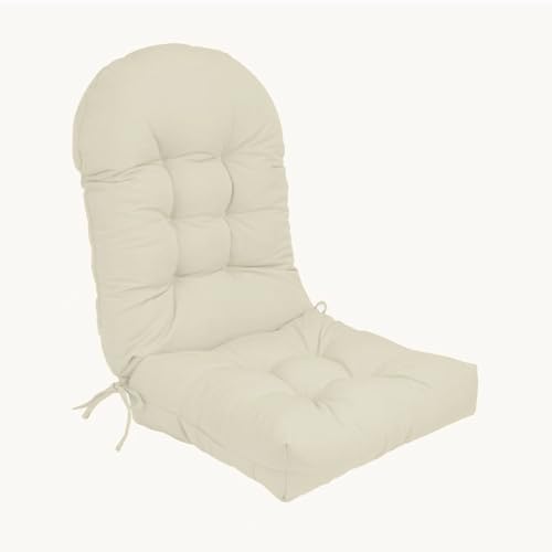 Cojín de Silla Adirondack de Espalda Alta, cojín de Mecedora Impermeable, Cojines de Patio para...