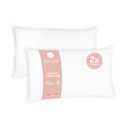 Kusana - Relleno de Cojines Pack 2/4, Microfibrass, Antialérgico, Tacto Pluma (Zen), Indeformable,...