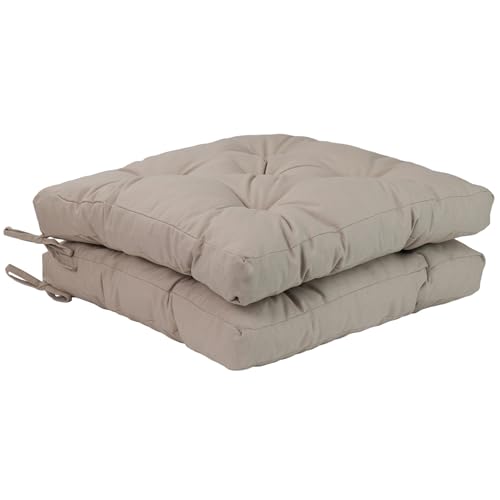 Viste tu hogar Pack 2 Cojines para Silla, 40x40x5 CM, Efecto Tridimensional, Relleno de 100%...