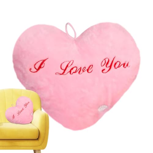 TQEBWUS Coj&iacute;n Luminoso, coj&iacute;n Luminoso, coj&iacute;n de coraz&oacute;n LED para el d&iacute;a de San Valent&iacute;n,...