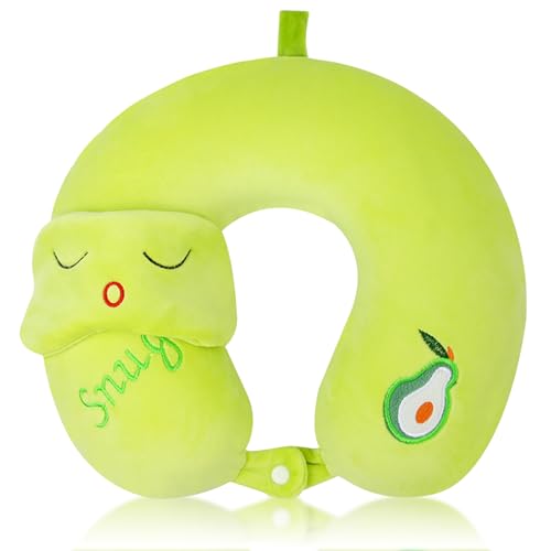 BEKKLPOU Almohada De Viaje 2 En 1 para Ni&ntilde;os, Almohada De Viaje En Forma De U La Funda De Almohada...