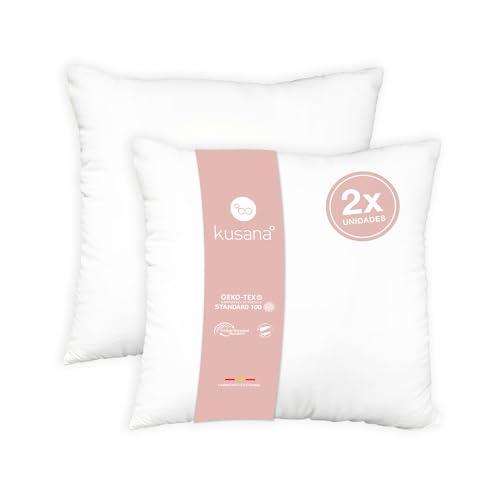 Kusana - Relleno de Cojines Pack 2/4, Microfibrass, Antial&eacute;rgico, Tacto Pluma (Zen), Indeformable,...