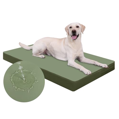 Favodormir Cama ortop&eacute;dica para perros grandes, 104 x 68 cm, funda extra&iacute;ble de piel sint&eacute;tica,...
